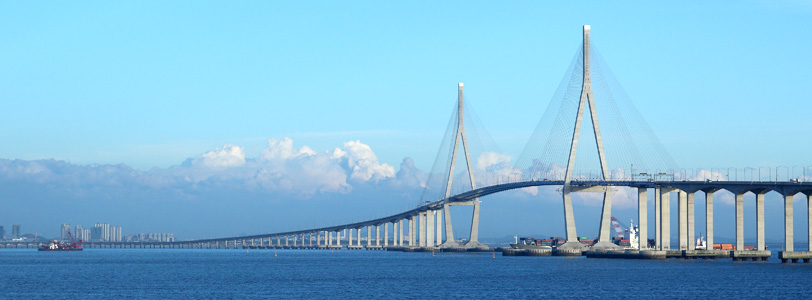 영종대교와 인천 앞바다